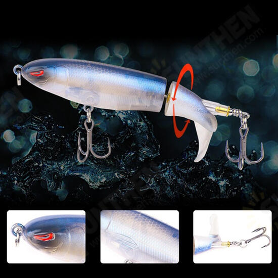 8 Pcs Fishing Lure Artificial Bait Hard ail Rotating Fishing Bait