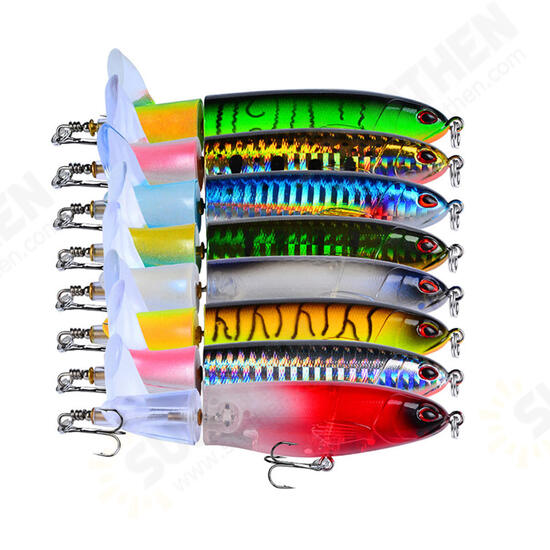 8 Pcs Fishing Lure Artificial Bait Hard ail Rotating Fishing Bait