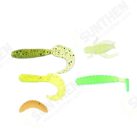 94/164PCS Fishing Lure Set Realistic Frog Soft Bait Portable Fishing Kit Outdoor Fishing Tools