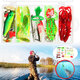 94/164PCS Fishing Lure Set Realistic Frog Soft Bait Portable Fishing Kit Outdoor Fishing Tools