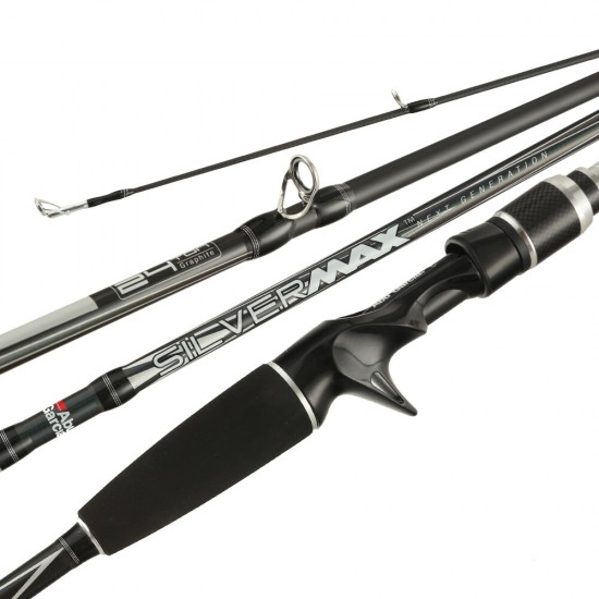 1.98/2.1/2.28m Carbon Spinning SILVER MAX Fishing Rod Casting Rod EVA Handle Lightweight Outdoor Fishing Tool