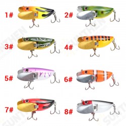 6cm/12.6g 8Colors ABS Fishing Lure Treble Hook Topwater Fishing Bait 6cm/12.6g 8Colors ABS Fishing Lure Treble Hook Topwater Fishing Bait