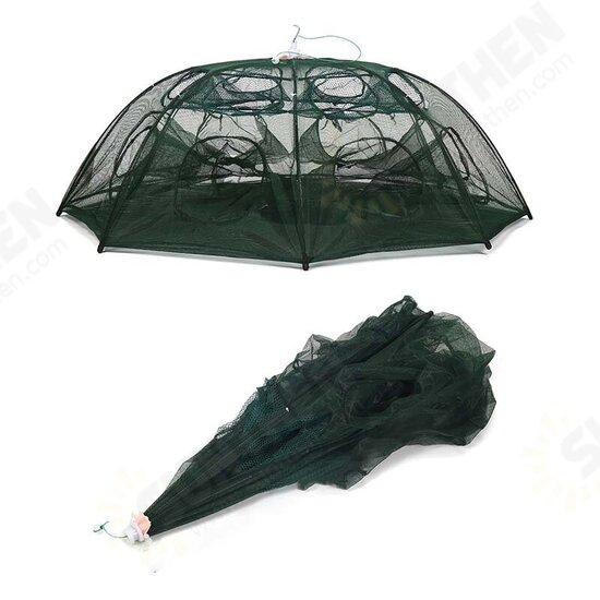 Automatic Fishing CageTrap 8-16 Hole Portable Folding Fishing Net Shrimp Cage Nylon Folding Fish Shrimp Mesh Trap Automatic Fishing CageTrap 8-16 Hole Portable Folding Fishing Net Shrimp Cage Nylon Folding Fish Shrimp Mesh Trap