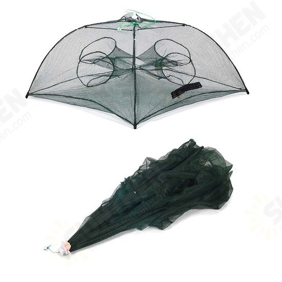Automatic Fishing CageTrap 8-16 Hole Portable Folding Fishing Net Shrimp Cage Nylon Folding Fish Shrimp Mesh Trap Automatic Fishing CageTrap 8-16 Hole Portable Folding Fishing Net Shrimp Cage Nylon Folding Fish Shrimp Mesh Trap