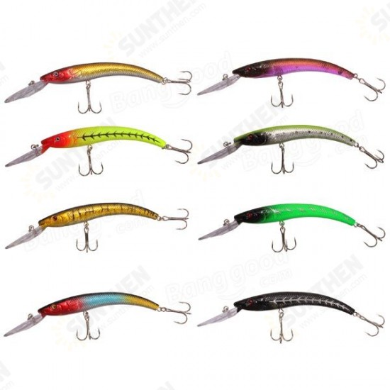 Bass Fishing Lures Diving Crankbaits Minnow Treble Hooks Baits 15.5cm