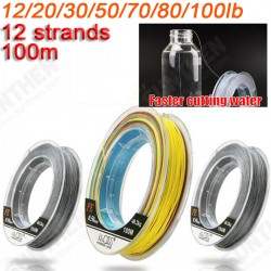 Braided Fishing Line 12 Strands 100m Super Strong PE Braided 12-100LB Silver Braided Fishing Line 12 Strands 100m Super Strong PE Braided 12-100LB Silver