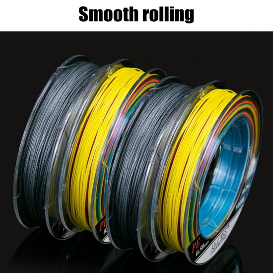 Braided Fishing Line 12 Strands 100m Super Strong PE Braided 12-100LB Silver