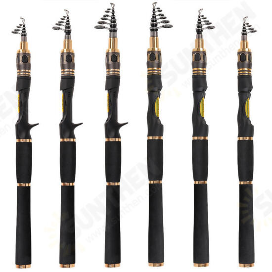 28082 RF Series Carbon Alloy Retractable Fishing Rod Portable Outdoor Fishing Pole Fishing Accessories-Casting 1.8M/2.1M/2.4M