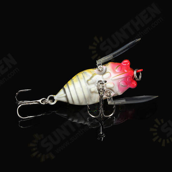 Cicada 6g Perch Insect Lure Bait Fishing Lifelike Bait with Hooks