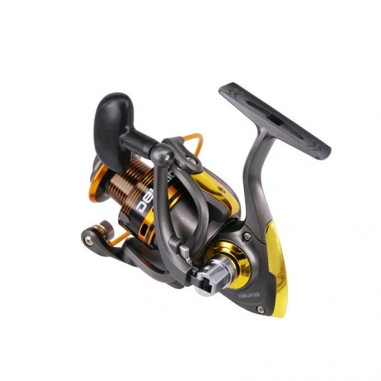 5.2:1 Speed Braking Force Fish Reel Spinning Wheel Aluminum Alloy Can Be Folded Left And Right Hand Interchangeable