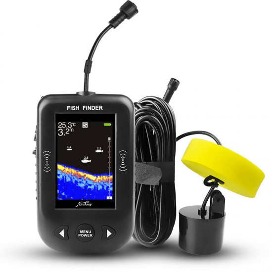 XF02-C 2.8 inch LCD Fish Finder Sonar 100M Depth Distance Lake Fish Detect Professional Sonar Sensor