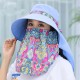 Female Adjustable Full Face Dustproof Protective Sun Hat with Mask Summer Outdoor UV-Proof Sunscreen Hat