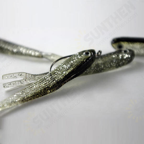 Grey Soft Silicone Fishing Lure Bait Freshwater Salt Water Grey Soft Silicone Fishing Lure Bait Freshwater Salt Water