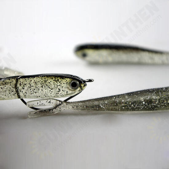 Grey Soft Silicone Fishing Lure Bait Freshwater Salt Water Grey Soft Silicone Fishing Lure Bait Freshwater Salt Water