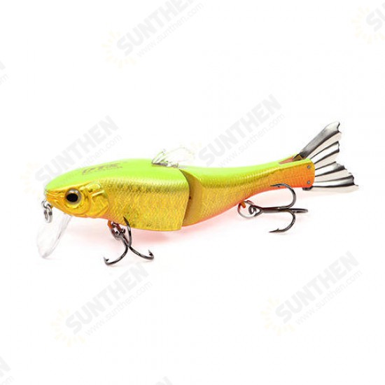 HF021 1pc 95mm 13g Minnow Fishing Lure Hard Bait 2 Sections Double Hook Luminous