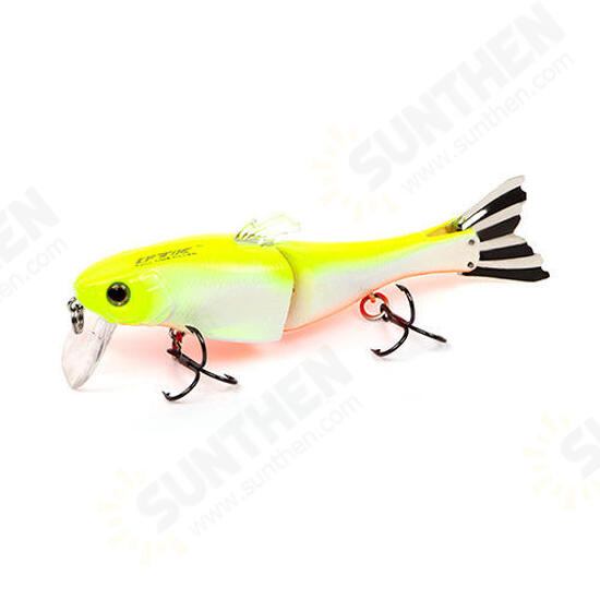 HF021 1pc 95mm 13g Minnow Fishing Lure Hard Bait 2 Sections Double Hook Luminous