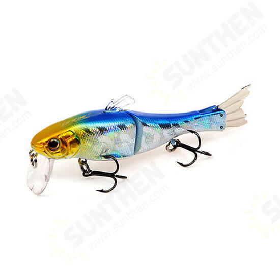 HF021 1pc 95mm 13g Minnow Fishing Lure Hard Bait 2 Sections Double Hook Luminous