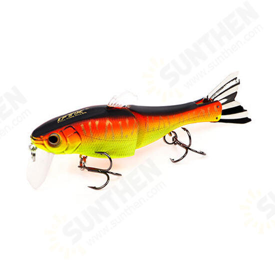 HF021 1pc 95mm 13g Minnow Fishing Lure Hard Bait 2 Sections Double Hook Luminous