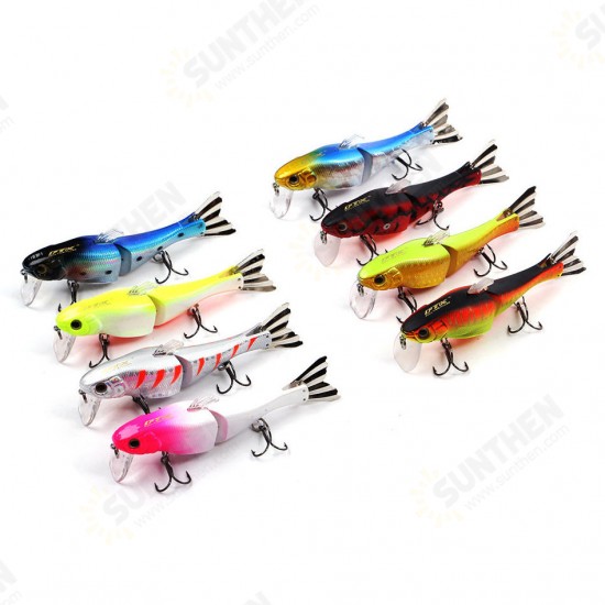 HF021 1pc 95mm 13g Minnow Fishing Lure Hard Bait 2 Sections Double Hook Luminous