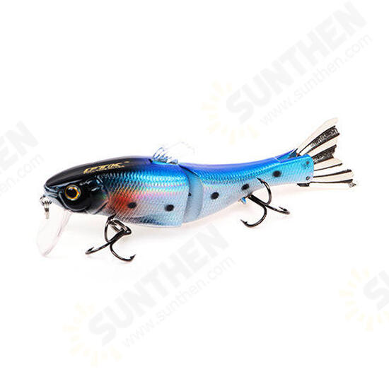 HF021 1pc 95mm 13g Minnow Fishing Lure Hard Bait 2 Sections Double Hook Luminous