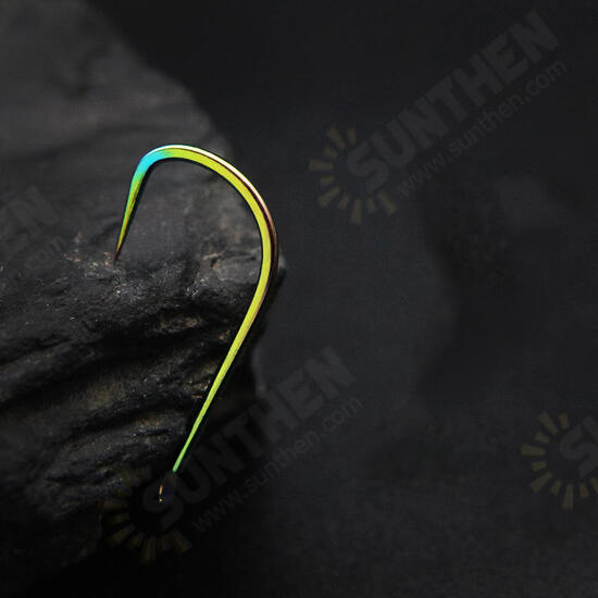 HP-201121 30pcs 6.4/8.2/10mm Colorful 100c Carbon Steel Fishing Hook Colorful No Barb Japan Fly Fish