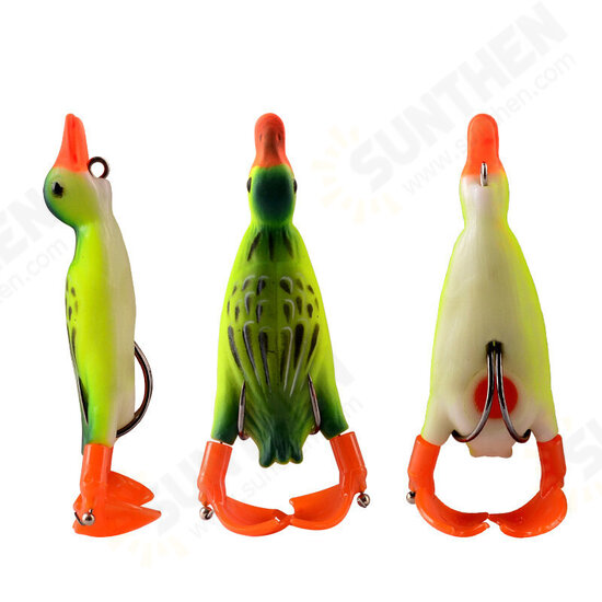 5PCS Fishing Lure Set Duck Shape Propeller Realistic Duck Portable Lures Outdoor Fishing Tools