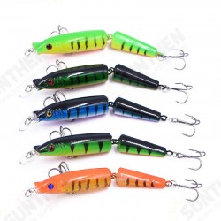 JM0025 5Pcs/Set 10cm 9.6g 2 Section Dual Hook Hard Bait Fishing Lure Artificial Wobblers Lures JM0025 5Pcs/Set 10cm 9.6g 2 Section Dual Hook Hard Bait Fishing Lure Artificial Wobblers Lures