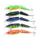 JM0025 5Pcs/Set 10cm 9.6g 2 Section Dual Hook Hard Bait Fishing Lure Artificial Wobblers Lures