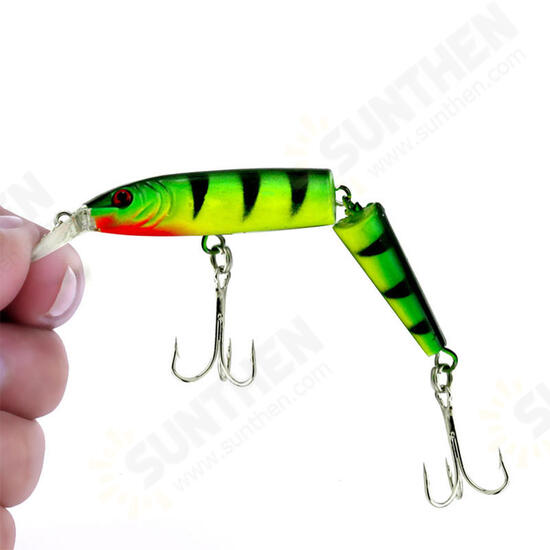 JM0025 5Pcs/Set 10cm 9.6g 2 Section Dual Hook Hard Bait Fishing Lure Artificial Wobblers Lures