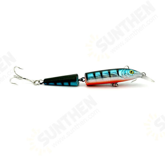 JM0025 5Pcs/Set 10cm 9.6g 2 Section Dual Hook Hard Bait Fishing Lure Artificial Wobblers Lures