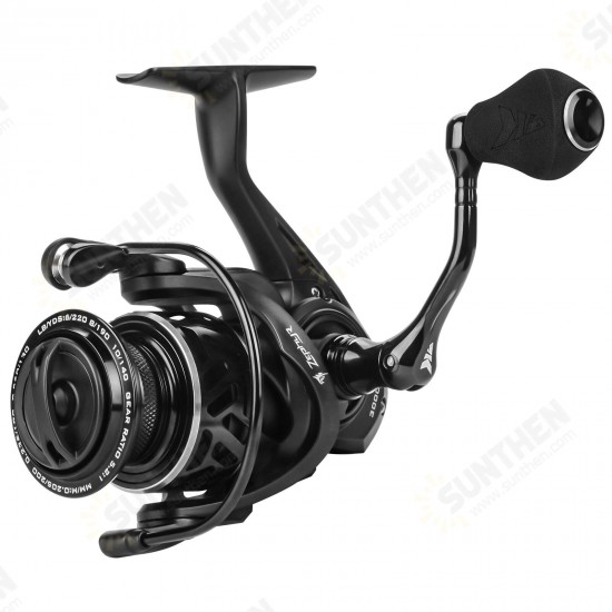 5.2:1 7+1 Bearings 33 Lbs Drag Aluminum Spool Stainless Steel Main Shaft Fresh and Saltwater Fishing Reel Carbon Fiber Spinning Reel Universal Left / Right Hand