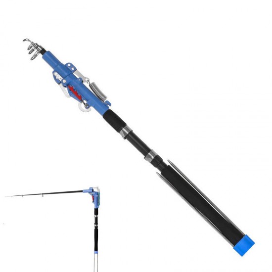 2.1/2.4/2.7/3m Self-lifting Fishing Rod Nylon Plastic Automatic Fishing Pole Outdoor Fishing Accessories