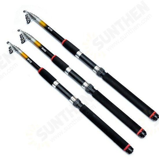 2.1M/2.4M/2.7M FluorescenceCast Highlights Telescopic Sea Fishing Rod Fishing Gear