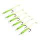 4 to10 Pcs Luminous Fishing Lure Bait Silica Gel Carbon Hooks Night Light Fishing Tackle