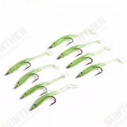 4 to10 Pcs Luminous Fishing Lure Bait Silica Gel Carbon Hooks Night Light Fishing Tackle 4 to10 Pcs Luminous Fishing Lure Bait Silica Gel Carbon Hooks Night Light Fishing Tackle