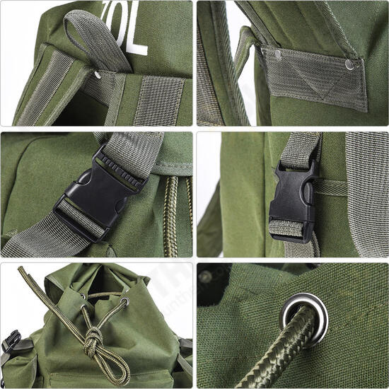 Canvas 70L Outdoor Fishing Bag Reel Lure Storage Shoulder Bag Fishing Tackle Bag Canvas 70L Outdoor Fishing Bag Reel Lure Storage Shoulder Bag Fishing Tackle Bag