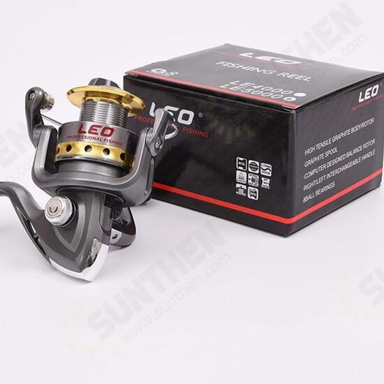 LE Series 1000-7000 Metal Spinning Fishing Reel 8 Ball Bearings 5.5:1 Fishing Tackle