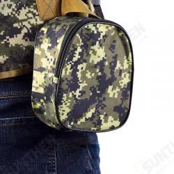 Oxford Fabric Camo Black Portable Fishing Bag Accessories Outdoor Waist Bag Storage Pouch