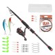 T27772-4 Fishing Tool Carbon Casting Telescopic Fishing Rod Fishing Lure Fishing Reel Combos 4 Pieces