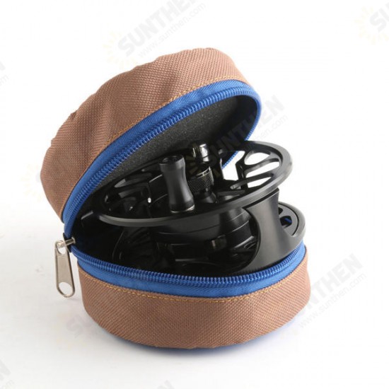 105*105*80MM Zippered Fly Reel Pouch Fishing Reel Protecting Bag