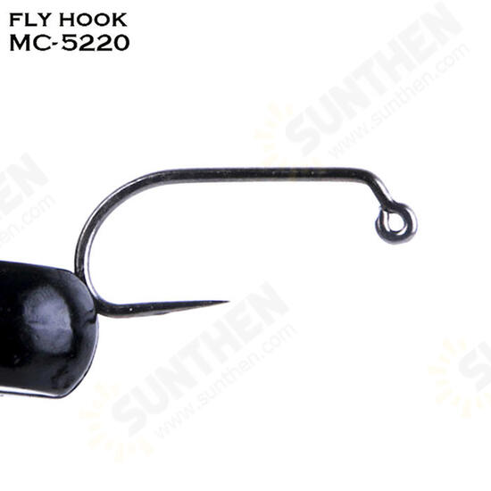 25Pcs/Box Barbless Fly Hooks For Fishing 5 Kinds of Models 3 Sizes