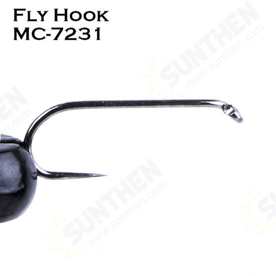 25Pcs/Box Barbless Fly Hooks For Fishing 5 Kinds of Models 3 Sizes