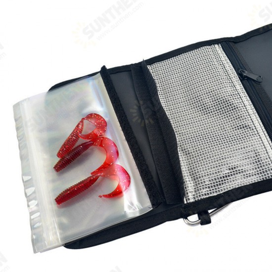 Multi Fishing Lure Bag PVC Fishing Bait Hook Storage Bag 6 Transparent Bag 2 Zipper Bag Fishing Tackle