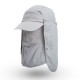 Fishing Hat Foldable Detachable Sun Protection Breathable Mosquito Veil Camping Fishing Hiking Duck Tongue Hat