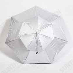 Outdoor Anti UV Windproof Double Umbrella Fishing Hat Portable Shade Camping Fishing Tool Outdoor Anti UV Windproof Double Umbrella Fishing Hat Portable Shade Camping Fishing Tool