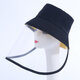 Outdoor Fishing Bucket Hat With Transparent Shield Anti-spittle Protective Hat Anti-Fog Dustproof Fisherman Hats