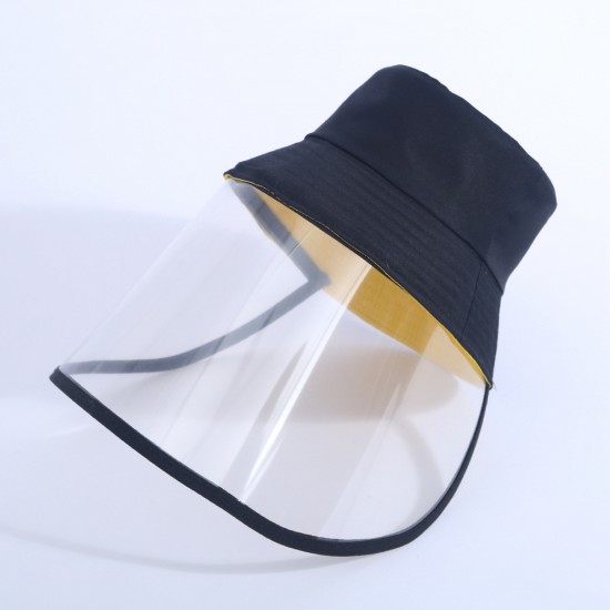 Outdoor Fishing Bucket Hat With Transparent Shield Anti-spittle Protective Hat Anti-Fog Dustproof Fisherman Hats