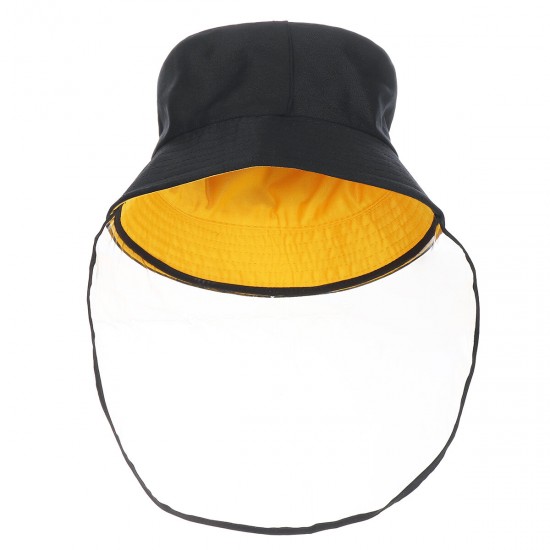 Outdoor Fishing Bucket Hat With Transparent Shield Anti-spittle Protective Hat Anti-Fog Dustproof Fisherman Hats