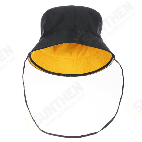 Outdoor Fishing Bucket Hat With Transparent Shield Anti-spittle Protective Hat Anti-Fog Dustproof Fisherman Hats