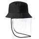 Outdoor Transparent Full Face Shied Hat Protective Bucket Hat Removable Anti-spittle Dustproof Face Mask Fishing Hat